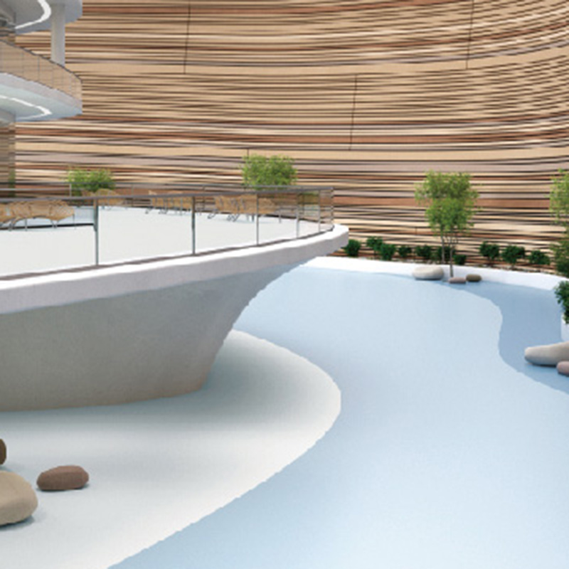 Lantai homogen pelapis poliuretan PUR